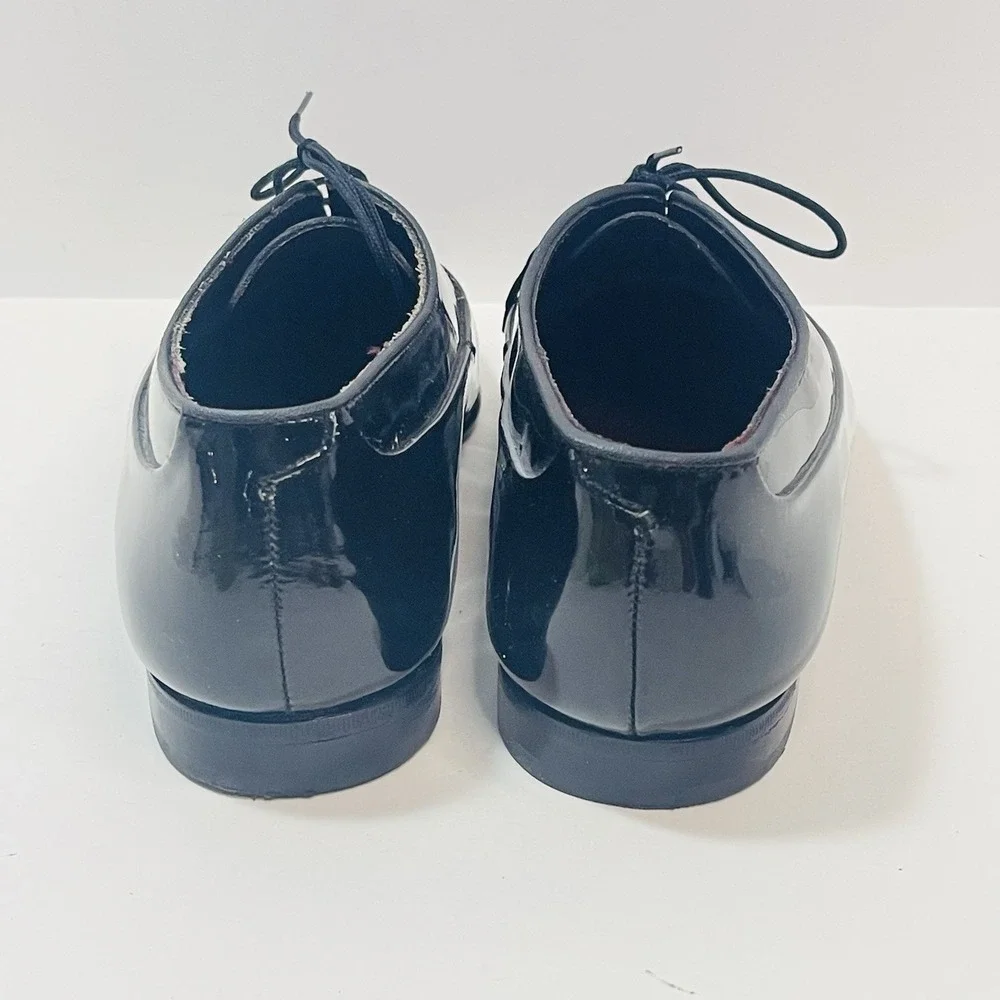 Brentano Patent Leather Black Lace‎ Up Shoes Size 8